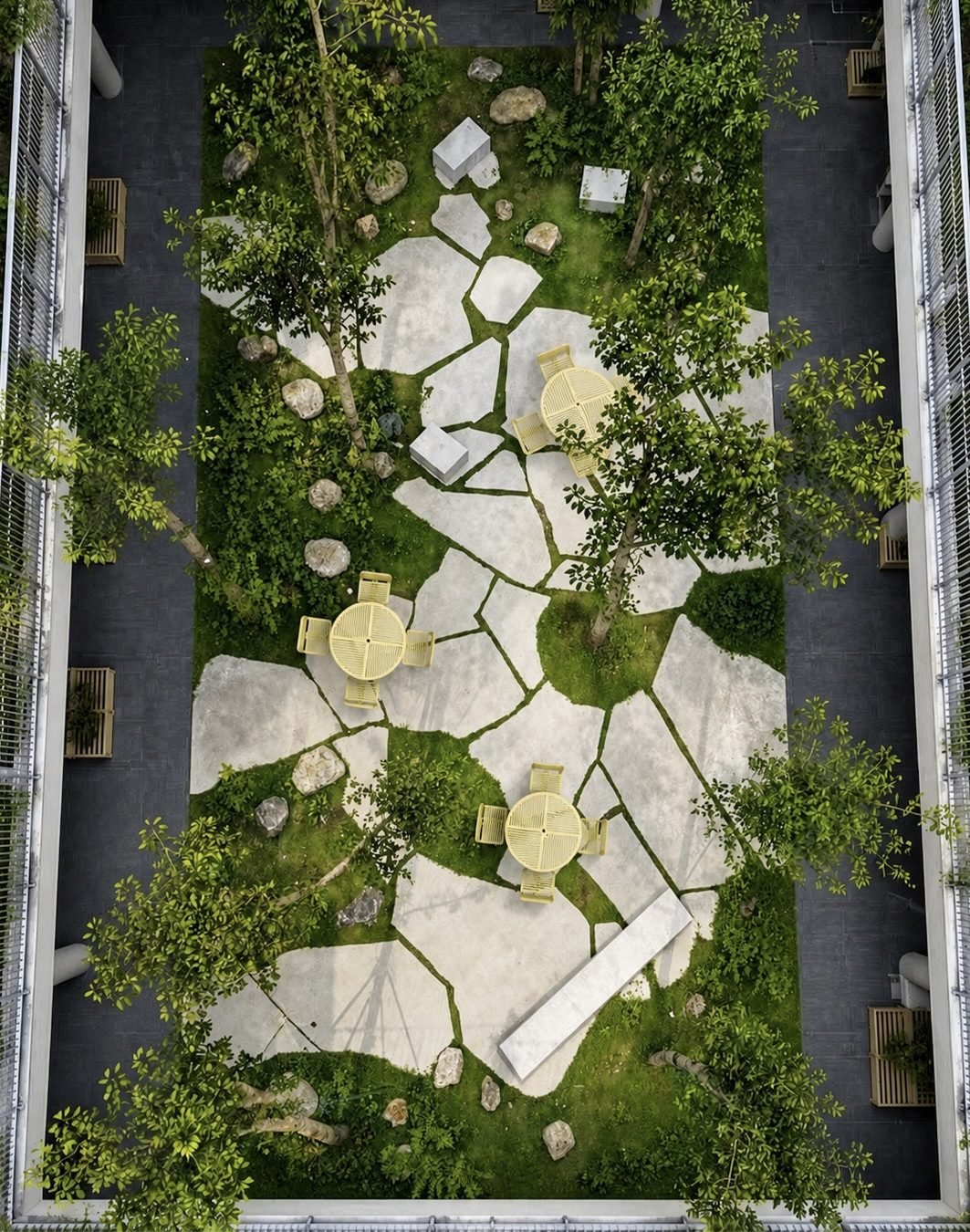 Garden pathways and hardscaping for villa landscaping in Phuket