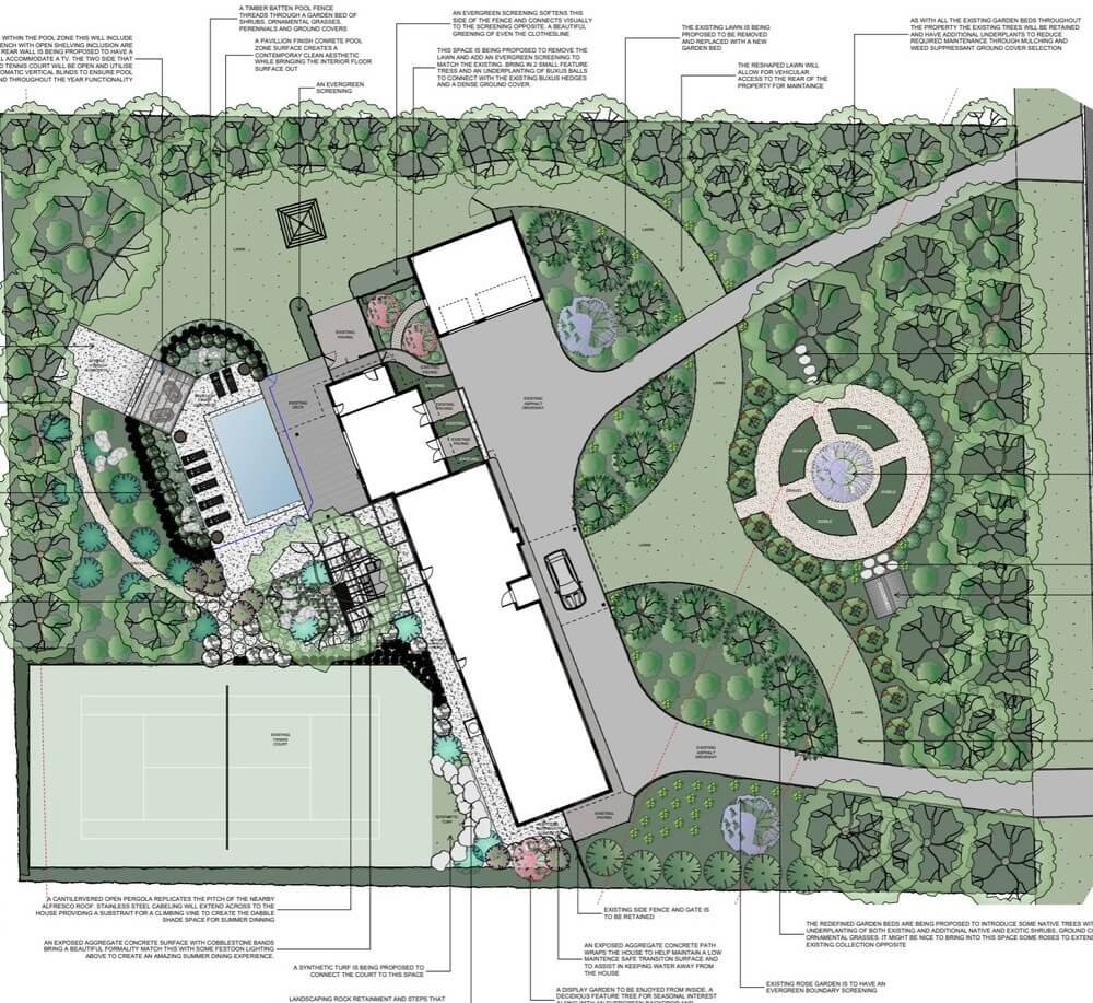 Landscape planning and garden design for a villa in Phuket