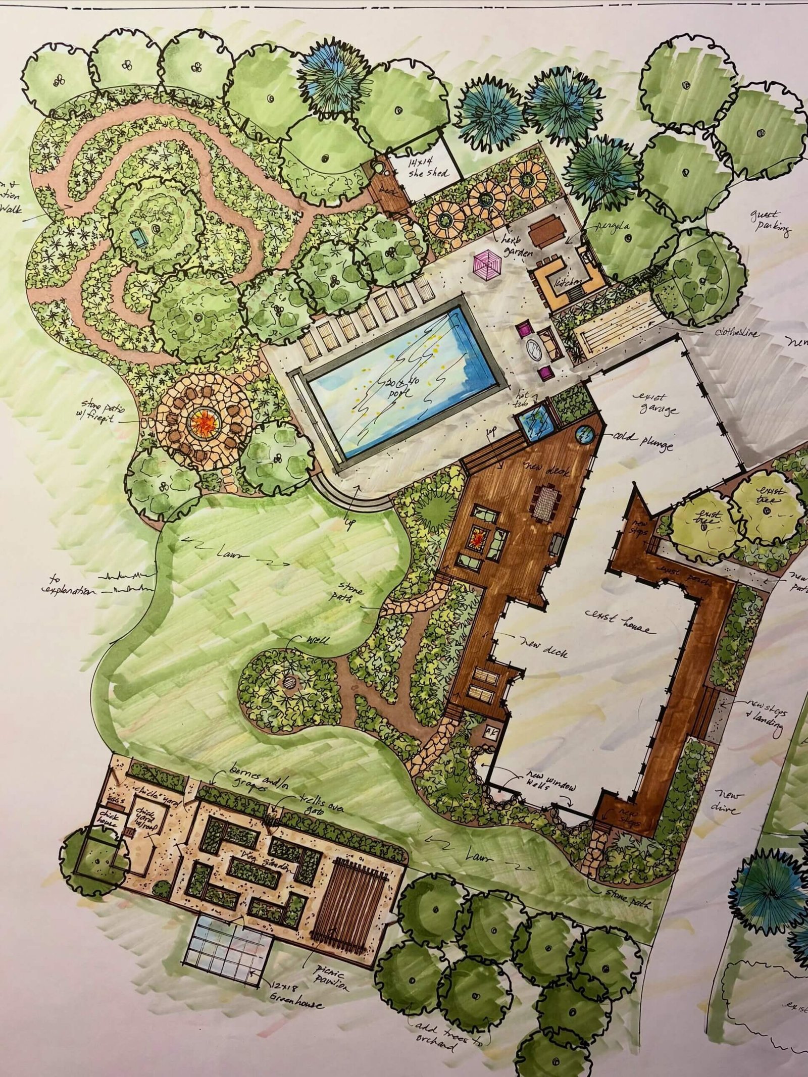 Villa landscape and garden design plan in Phuket