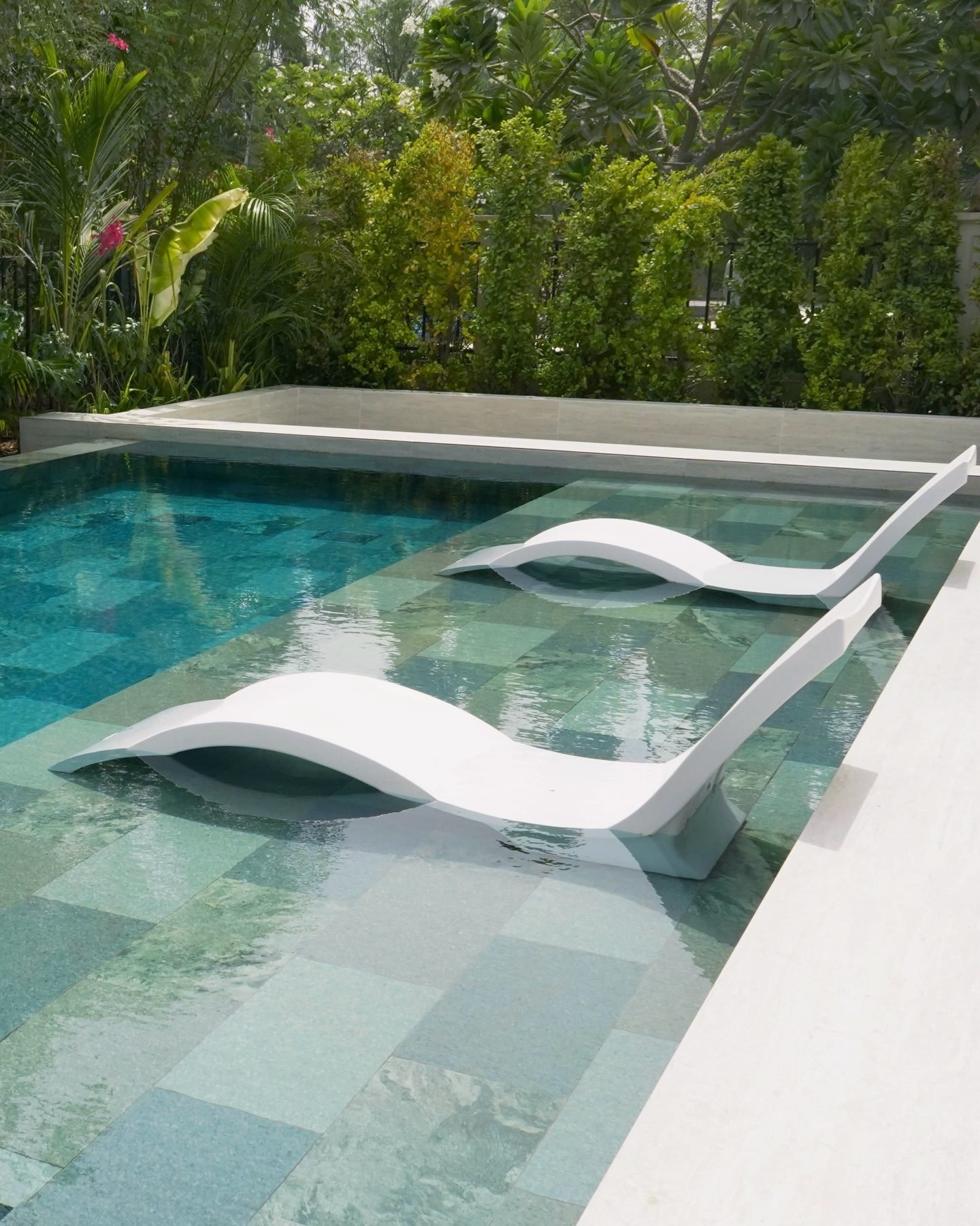 Swimming pool decking and surrounding outdoor area in phuket