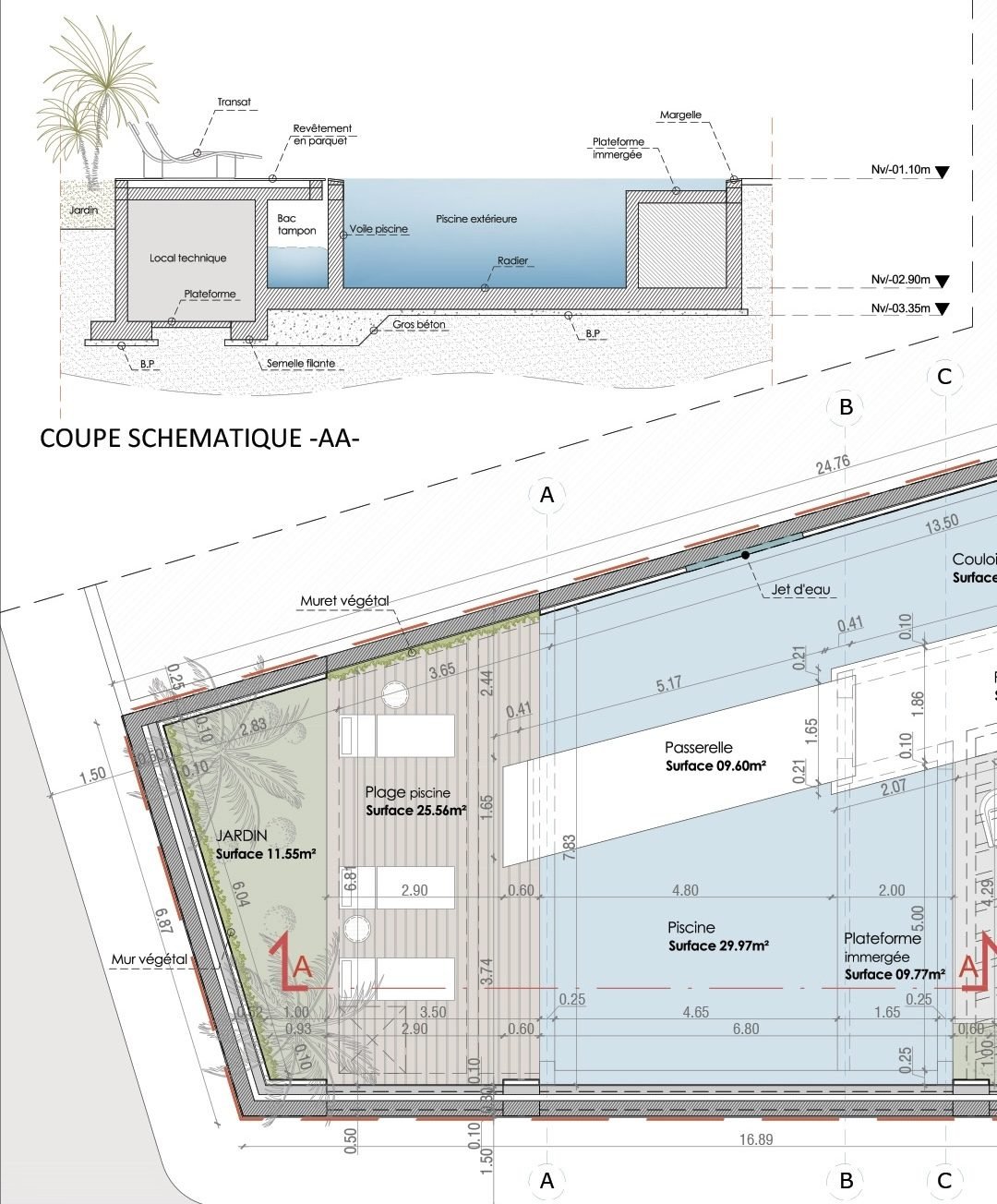Swimming pool construction planning and site assessment in Phuket
