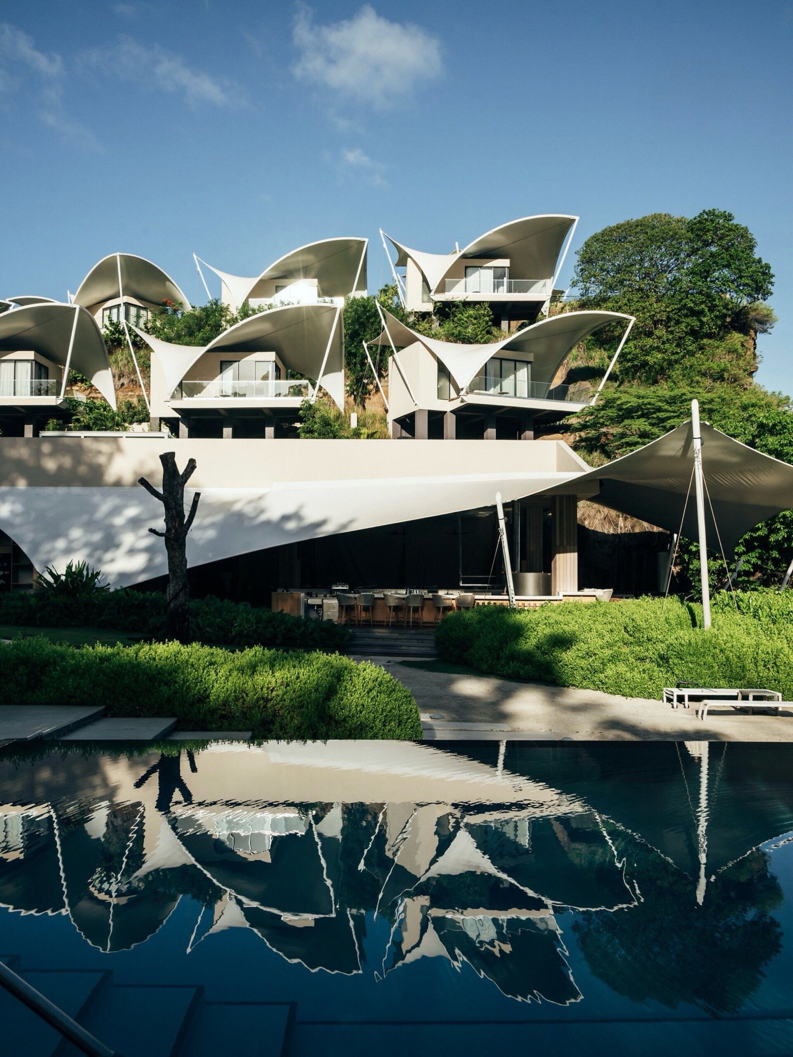 custom awning installation in Phuket for villas